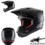 Alpinestars S-M5 MX Helmets (Solid) Matte Black