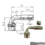 Bikewise 90 Degree Valve Extension