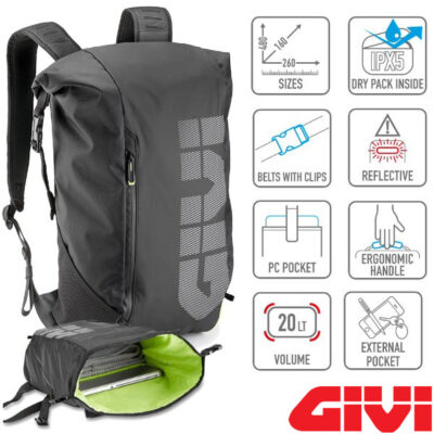 Givi EA148B Easy-T Waterproof Roll Top Rucksack (20L)