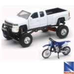 NewRay 1:32 Scale Chev Silverado W/ Yamaha Dirt Bike